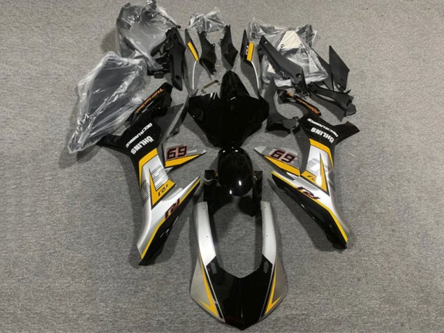 Yamaha YZF 1000 R1 Motorrad Verkleidung 2020-2025 - Silber Gelb Glanzendes Schwarz