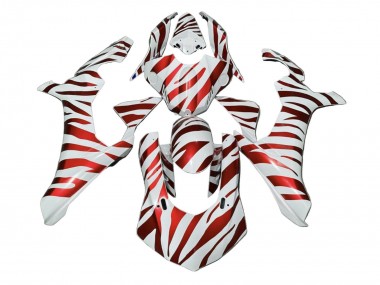 Yamaha YZF 1000 R1 Motorrad Verkleidung 2020-2025 - Weiss Rot Zebra
