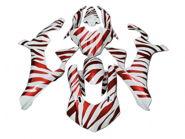 Yamaha YZF 1000 R1 Motorrad Verkleidung 2020-2025 - Weiss Rot Zebra