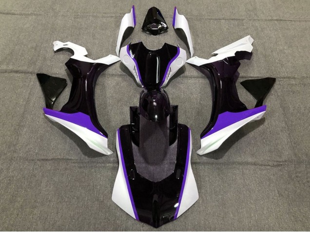 Yamaha YZF 1000 R1 Motorrad Verkleidung 2020-2025 - Weiss Lila Glanzendes Schwarz