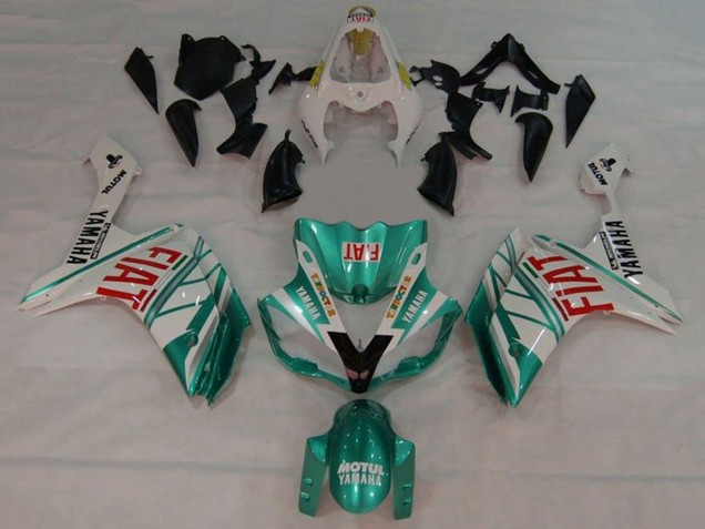 Yamaha YZF 1000 R1 Motorrad Verkleidung 2007-2008 - Weiss Grun Rot Fiat