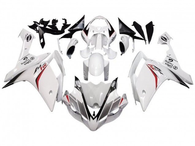 Yamaha YZF 1000 R1 Motorrad Verkleidung 2007-2008 - Weiss Rot Schwarz Streifen