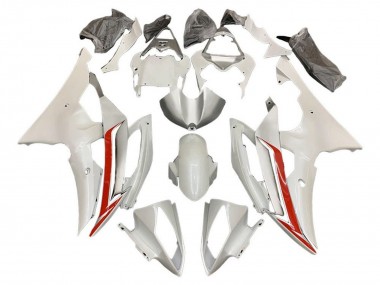 Yamaha YZF R6 Motorrad Verkleidung Kit 2008-2016 - Perl Weiss Rot