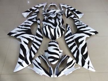 Yamaha YZF R6 Motorrad Verkleidung 2008-2016 - Weiss Schwarz Zebra
