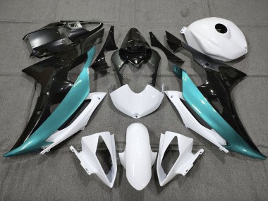 Yamaha YZF R6 Motorrad Verkleidung 2008-2016 - Weiss Schwarz Blau Grun Blau