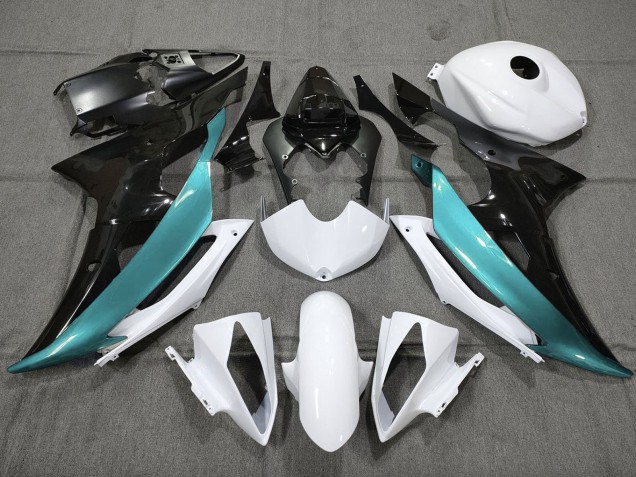 Yamaha YZF R6 Motorrad Verkleidung 2008-2016 - Weiss Schwarz Blau Grun Blau