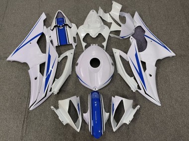 Yamaha YZF R6 Motorrad Verkleidung Kit 2008-2016 - Weiss Blau