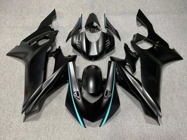 Yamaha YZF R6 Motorrad Verkleidung 2017-2023 - Matt Schwarz Turkis Blau