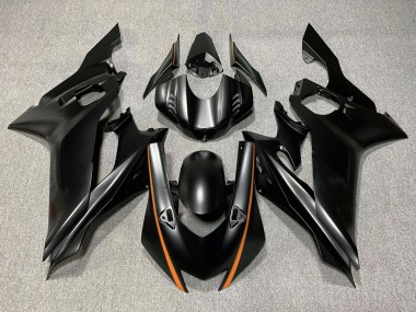 Yamaha YZF R6 Motorrad Verkleidung 2017-2023 - Matt Schwarz Orange