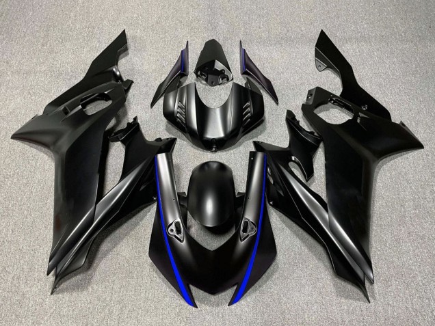 Yamaha YZF R6 Motorrad Verkleidung 2017-2023 - Matt Schwarz Blau