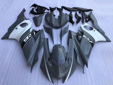 Yamaha YZF R6 Motorrad Verkleidung 2017-2023 - Dunkel Nardo Grau Weiss Schwarz