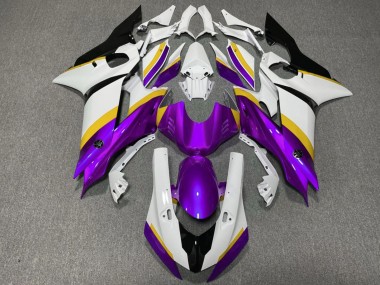 Yamaha YZF R6 Motorrad Verkleidung 2017-2023 - Weiss Blau Lila Schwarz