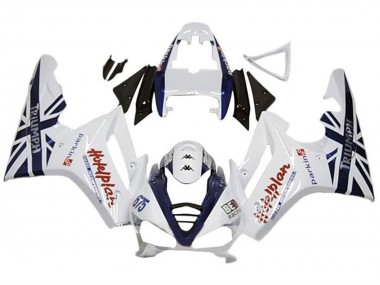 Triumph Daytona 675 Triple Motorrad Verkleidung 2009-2012 - Weiss Dunkel Blau