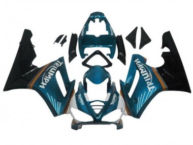 Triumph Daytona 675 Triple Motorrad Verkleidung 2009-2012 - Blau Grun Blau Glanzendes Schwarz