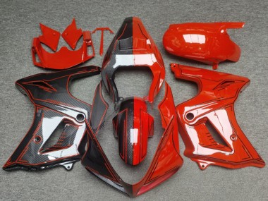 Suzuki SV650 Motorrad Verkleidung 2003-2013 - Glanzendes Rot Carbonfaser