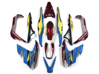 Honda ADV150 Motorrad Verkleidung 2018-2021 - Blau Gelb Rot