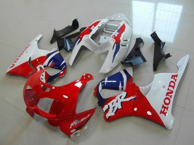 Honda CBR900RR 893 Motorrad Verkleidung 1996-1997 - Weiss Rot Blau