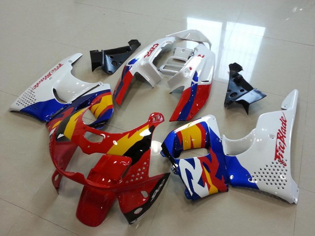 Honda CBR900RR 893 Motorrad Verkleidung 1996-1997 - Weiss Rot Blau Gelb
