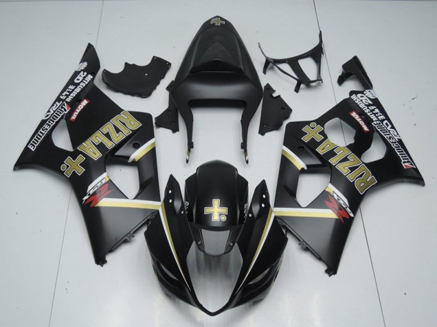 Suzuki GSXR 1000 Motorrad Verkleidung 2003-2004 - Matt Schwarz Rizla