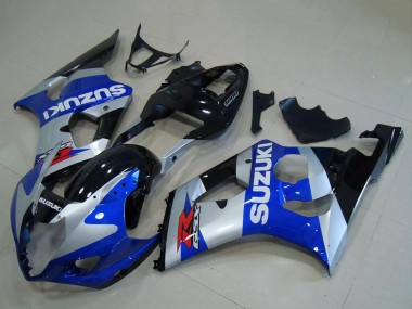 Suzuki GSXR 1000 Motorrad Verkleidung 2003-2004 - Silber Blau Glanzendes Schwarz Rot