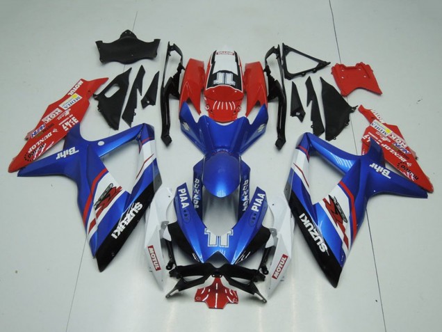 Suzuki GSXR 1000 Motorrad Verkleidung 2009-2016 - Blau Rot Weiss Piaa Motul