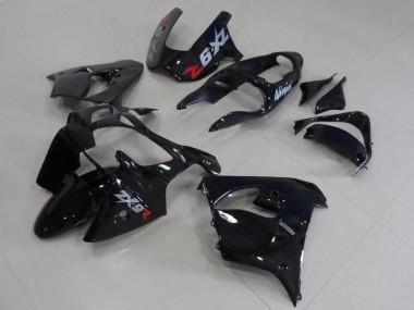 Kawasaki ZX9R Motorrad Verkleidung 2000-2001 - Glanzendes Schwarz