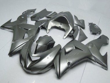 Kawasaki ZX10R Motorrad Verkleidung 2006-2007 - Glanzendes Grau
