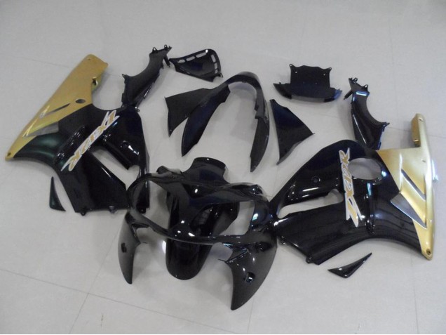 Kawasaki ZX12R Motorrad Verkleidung Kit 2002-2006 - Glanzendes Schwarz Gold