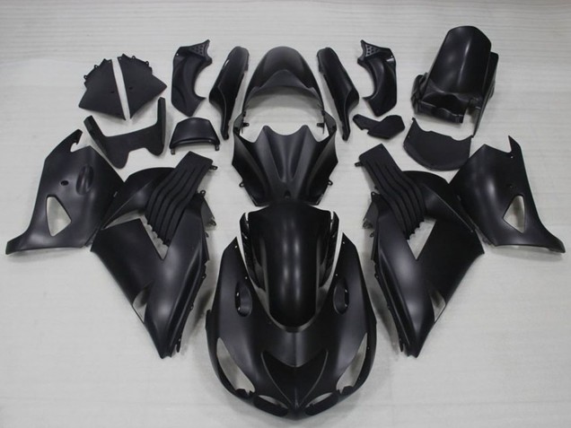 Kawasaki ZX14R ZZR1400 Motorrad Verkleidung 2006-2011 - Matt Schwarz