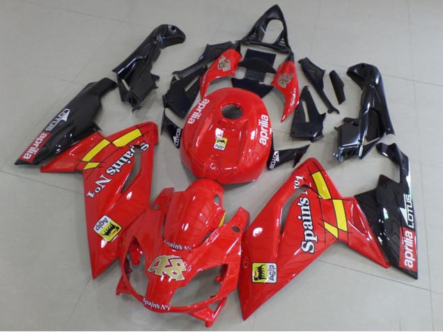 Aprilia RS125 Motorrad Verkleidung 2006-2011 - Rot Schwarz Gelb