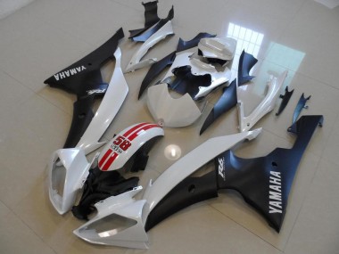 Yamaha YZF R6 Motorrad Verkleidung 2008-2016 - Weiss Rot Matt Schwarz