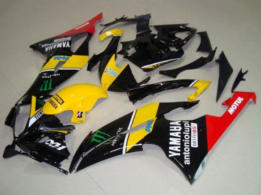 Yamaha YZF R6 Motorrad Verkleidung 2008-2016 - Gelb Rot Glanzendes Schwarz Grun Monster Motul