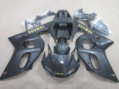 Yamaha YZF R6 Motorrad Verkleidung 1998-2002 - Matt Schwarz Gelb Aufkleber