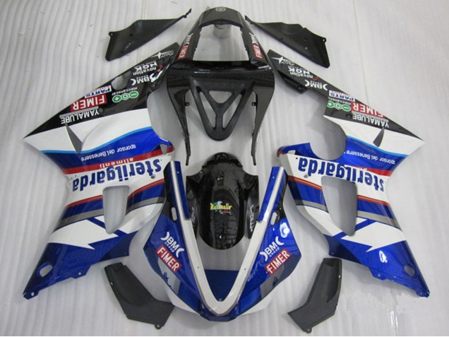 Yamaha YZF R1 Motorrad Verkleidung 2000-2001 - Weiss Blau Schwarz Rot Fimer Sterilgarda