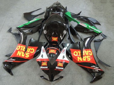 Honda CBR1000RR Motorrad Verkleidung 2012-2016 - Rot Grun Gelb Glanzendes Schwarz San Carlo