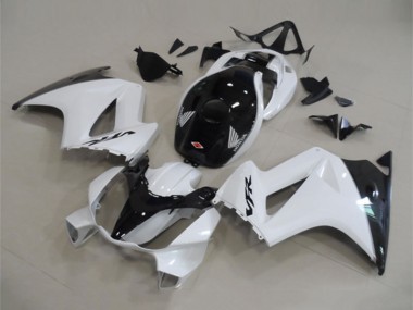 Honda VFR 800 Motorrad Verkleidung 2002-2013 - Weiss Glanzendes Schwarz