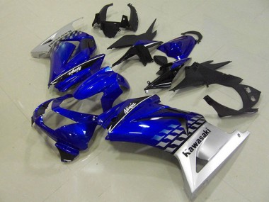 Kawasaki ZX250R Motorrad Verkleidung 2008-2012 - Blau Silber
