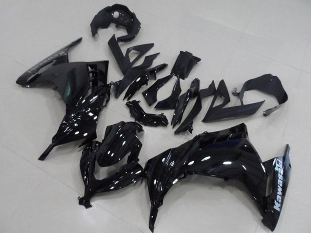 Kawasaki ZX300R Motorrad Verkleidung 2013-2018 - Glanzendes Schwarz