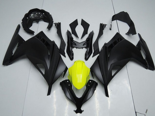 Kawasaki ZX300R Motorrad Verkleidung 2013-2018 - Matt Schwarz Gelb