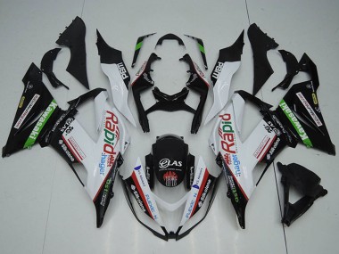 Kawasaki ZX6R Motorrad Verkleidung 2013-2018 - Weiss Grun Schwarz Rot Rapid