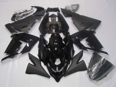 Kawasaki ZX10R Motorrad Verkleidung 2004-2005 - Glanzendes Schwarz Matt Schwarz