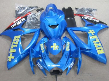 Suzuki GSXR 600 Motorrad Verkleidung 2006-2007 - Blau Gold Rot Rizla