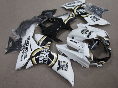 Suzuki GSXR 750 Motorrad Verkleidung 2011-2024 - Weiss Lucky Strike Schwarz Motul