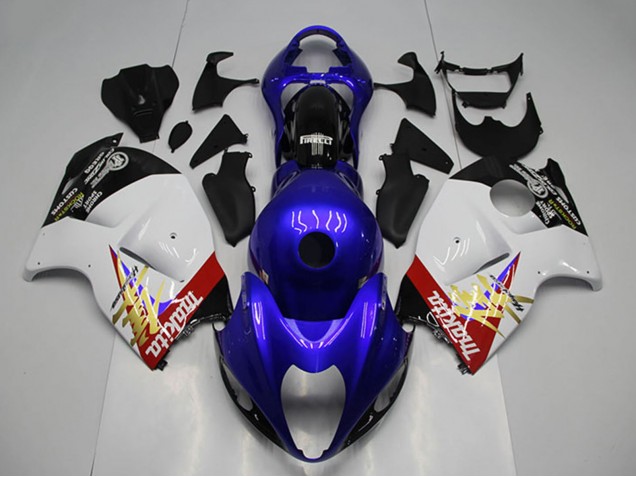 Suzuki GSXR 1300 Hayabusa Motorrad Verkleidung 1996-2007 - Blau Weiss