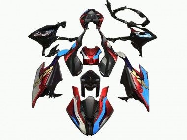BMW S1000RR Motorrad Verkleidung 2019-2022 - Schwarz Blau Rot Gold