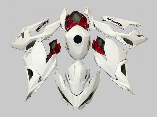 Kawasaki EX400 Motorrad Verkleidung 2018-2024 - Weiss Rot Schwarz