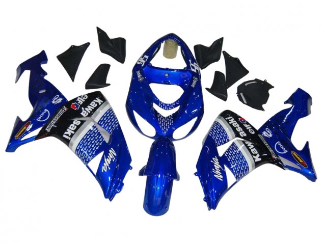 Kawasaki ZX10R Motorrad Verkleidung 2006-2007 - Blau Weiss Schwarz Elf