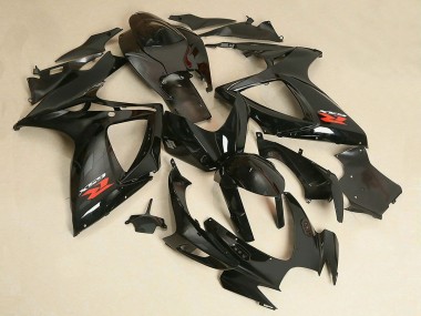 Suzuki GSXR 600/750 Motorrad Verkleidung 2006-2007 - Glanzendes Schwarz