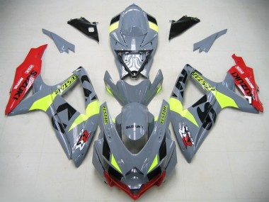 GSXR750 K6 Motorrad Verkleidung 2006-2007 - Nardo Grau Neon Grun Rot Ecstar