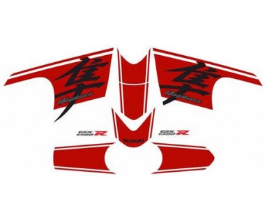Suzuki GSXR 1300 Hayabusa Motorrad Verkleidung 2008-2020 - Glanzendes Schwarz Rot